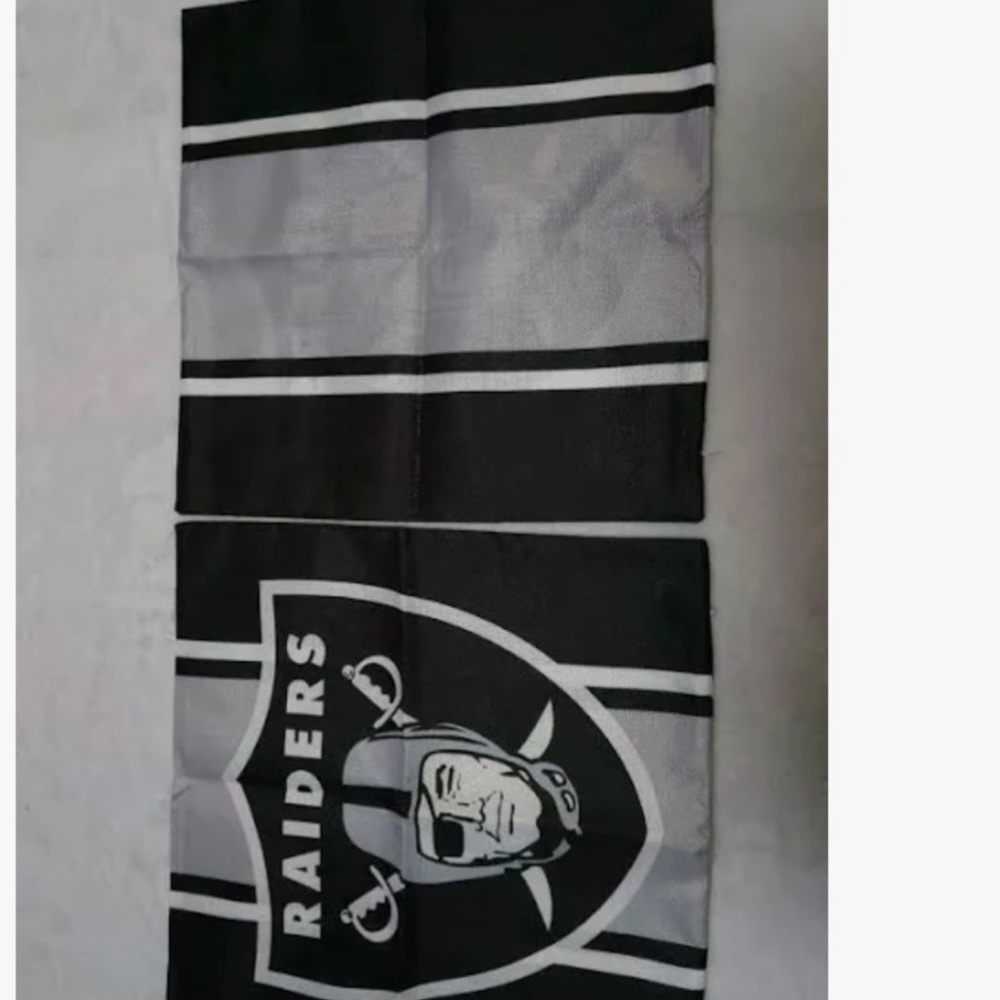 Black and Gray Raiders Accent Pillow